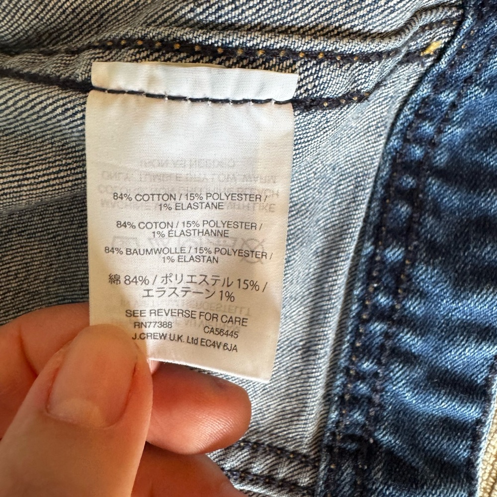 J.Crew Crewcuts Kids Denim Jean Jacket Size 6/7 Girls Classic - Picture 7 of 11